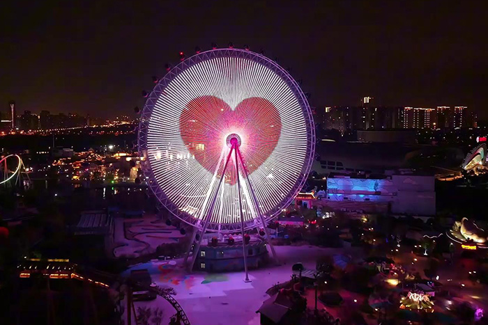 游樂場摩天輪亮化