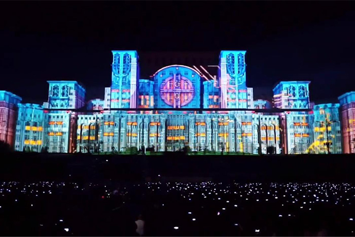 樓體外墻全息投影