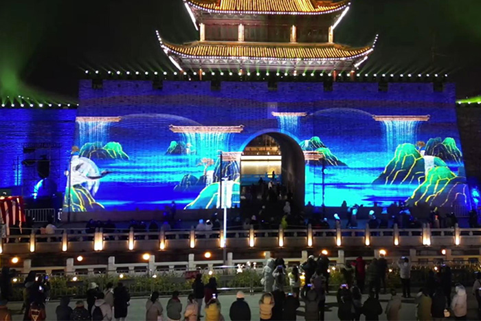 古建筑外墻全息投影