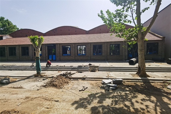 鄭煤機集團1985芝麻街樹木亮化工程施工前