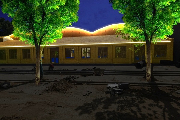 鄭煤機集團1985芝麻街樹木亮化工程施工后